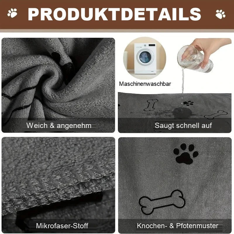 Details: weiche Mikrofaser, maschinenwaschbar