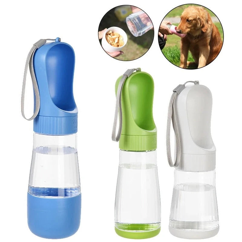 Hunde-Trinkflasche in Blau, Grün und Weiß
