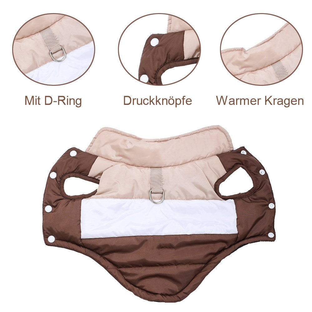 Details: D-Ring, Druckknöpfe, warmer Kragen