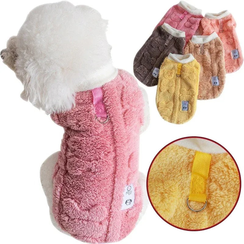 Fleece-Pullover für kleine Hunde mit D-Ring