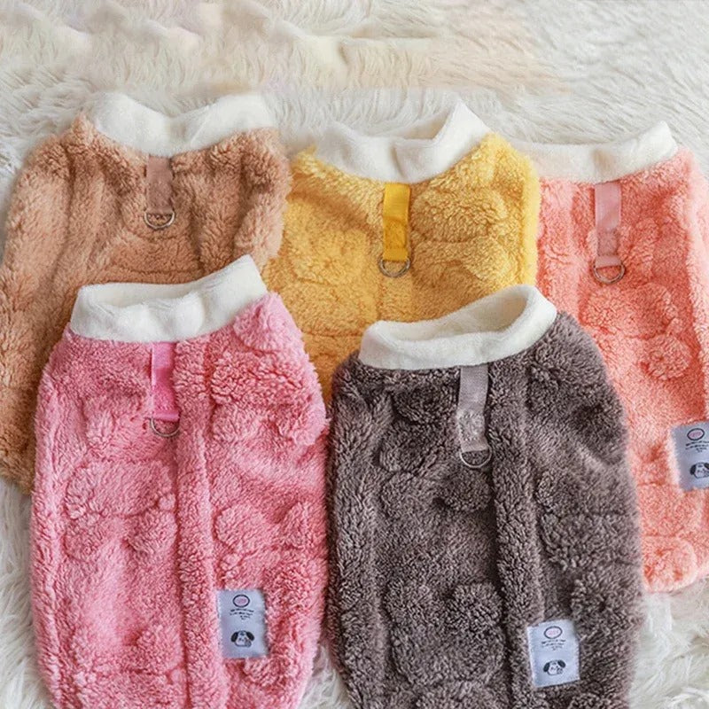 Fleece-Pullover in fünf Farben
