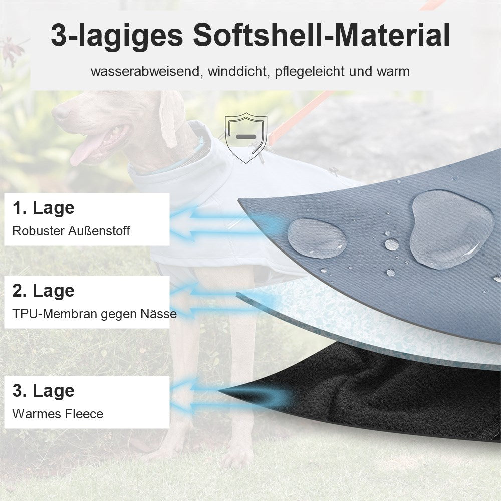 3-lagiges Softshell-Material mit Fleece