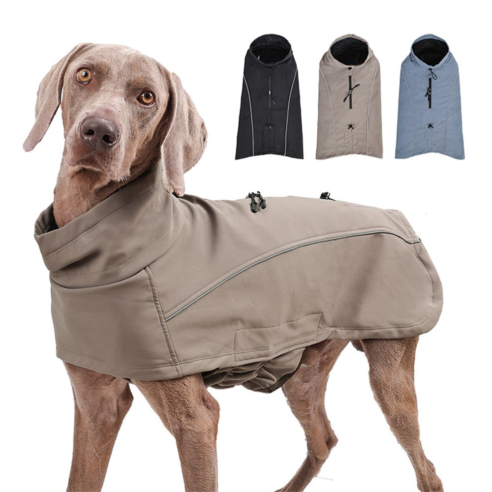 Softshell-Hundemantel für große Hunde in Beige